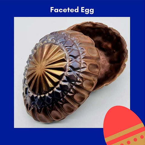 Dark Chocolate Faceted Easter Egg