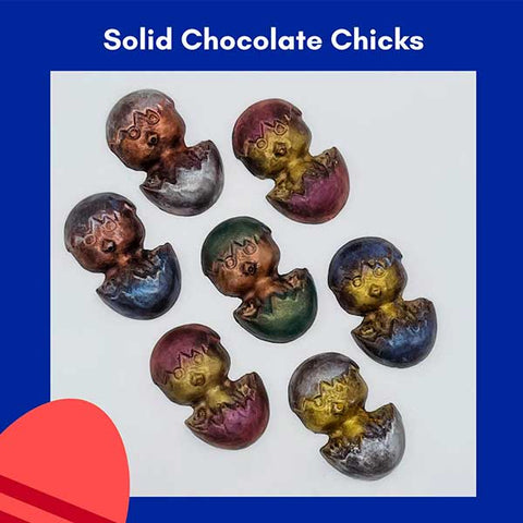 *Hand Painted Solid Chocolate Chicks